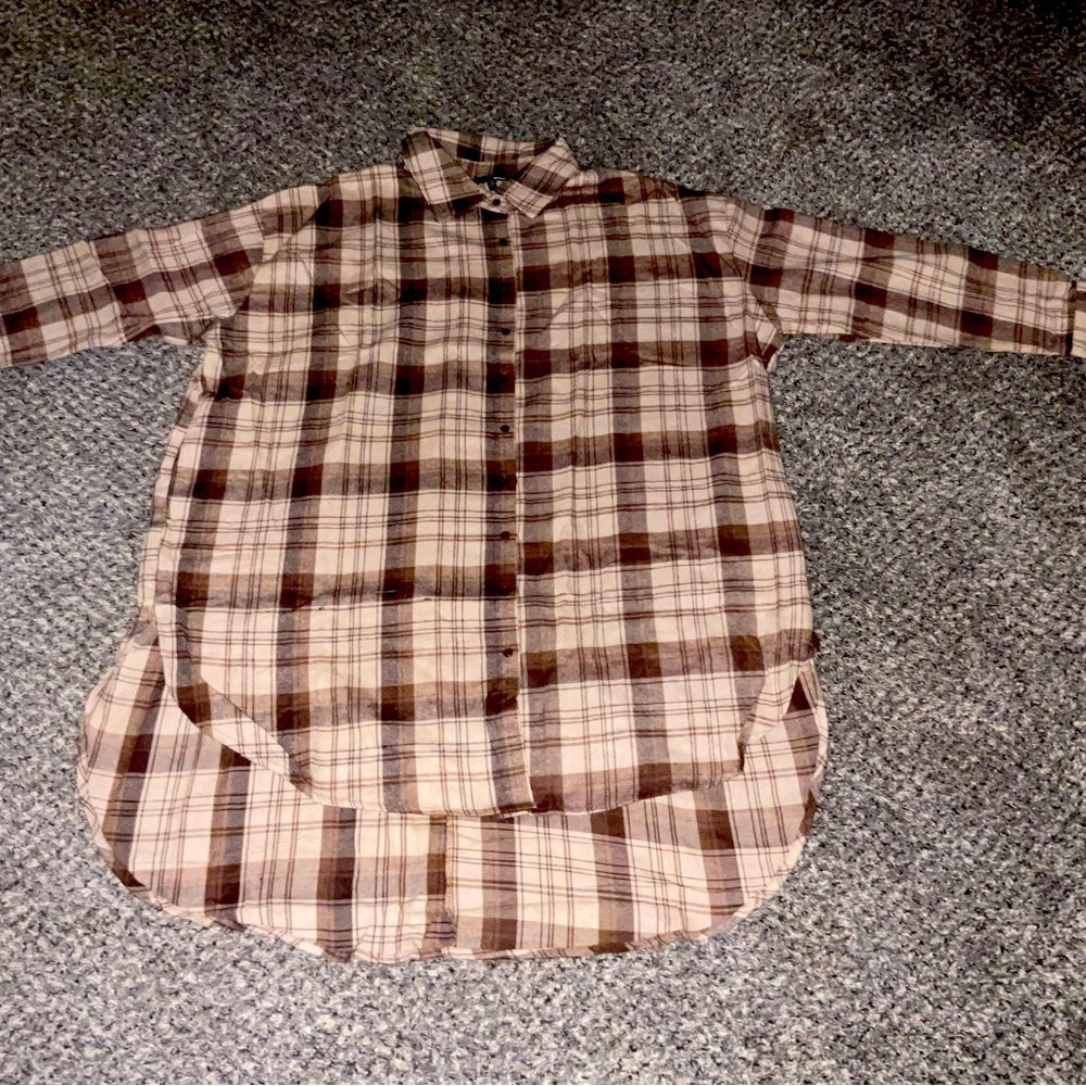 Call it even over sized plaid top